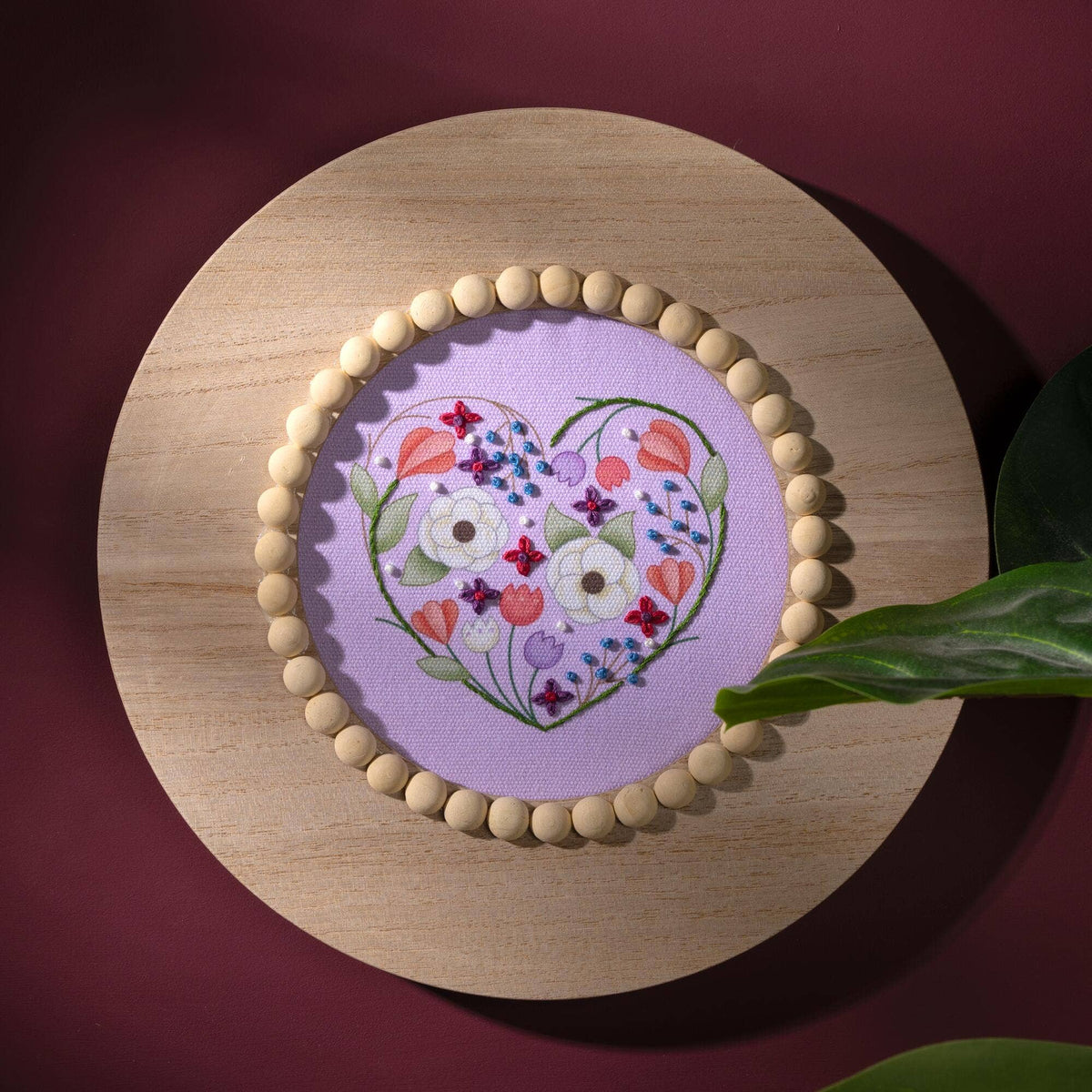 Bucilla ® Stamped Embroidery Kit - Peaceful Floral 6"