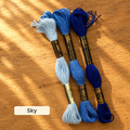 Sky DMC Embroidery Floss Pack – 3 Skeins, Six-Strand Cotton