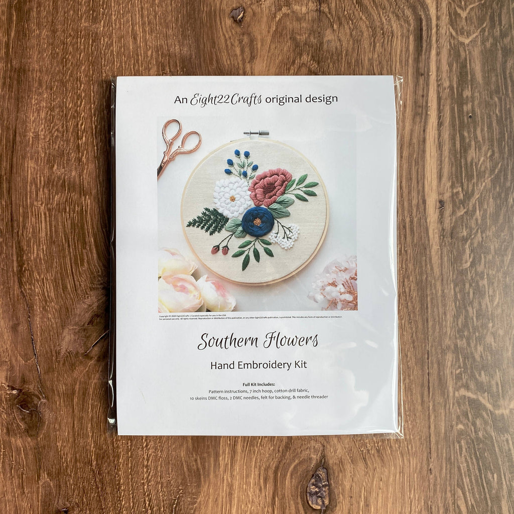 Southern Flowers Embroidery Kit