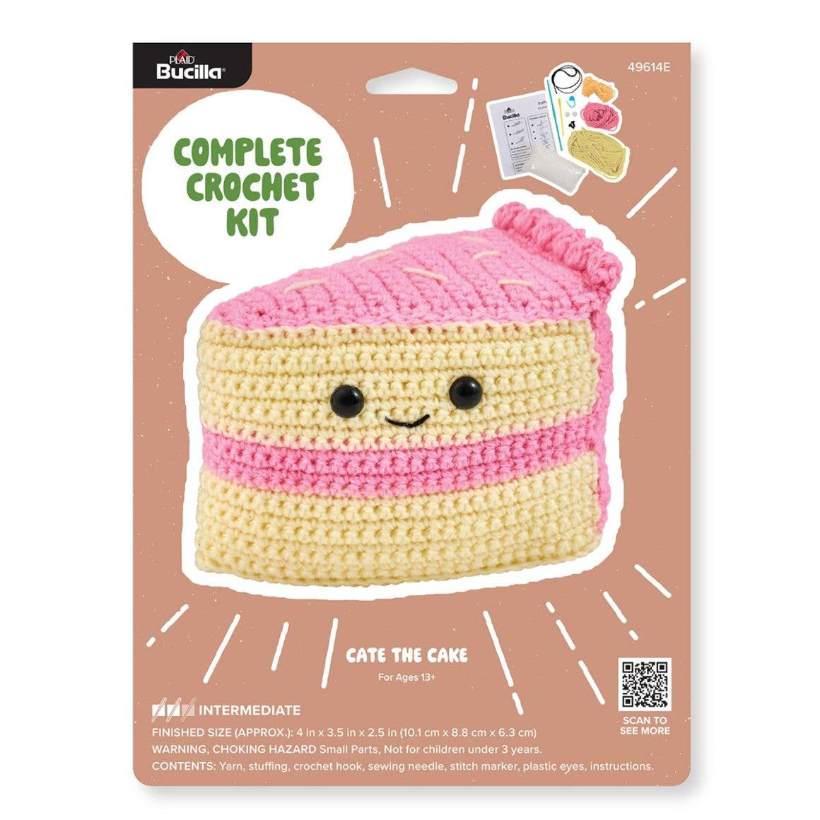 Bucilla ® Amigurumi Crochet Kit - Cate the Cake 5"