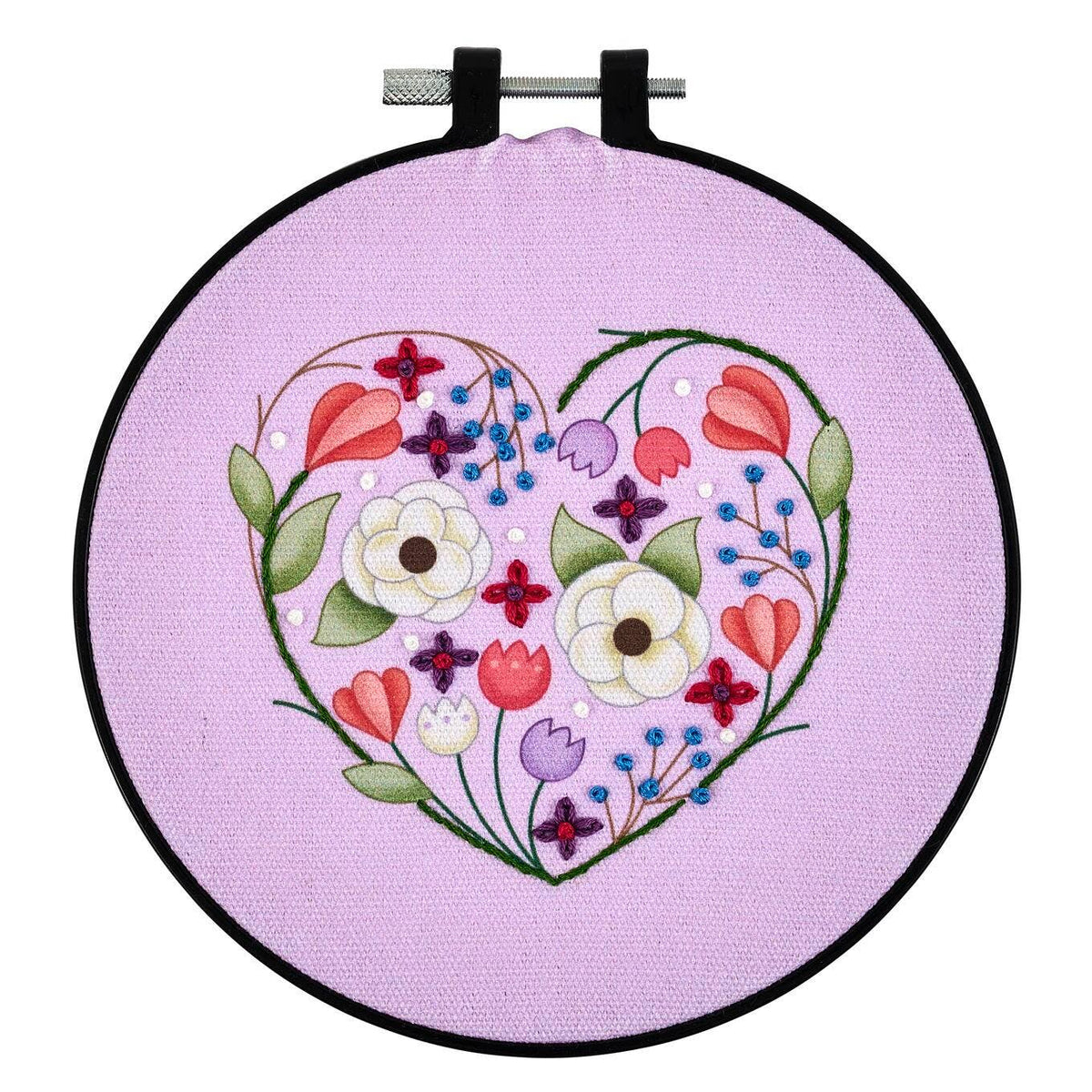 Bucilla ® Stamped Embroidery Kit - Peaceful Floral 6"