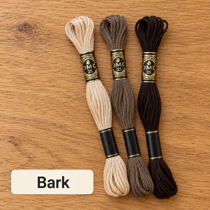 Bark DMC Embroidery Floss Pack – 3 Skeins, Six-Strand Cotton