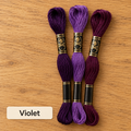 Violet DMC Embroidery Floss Pack – 3 Skeins, Six-Strand Cotton