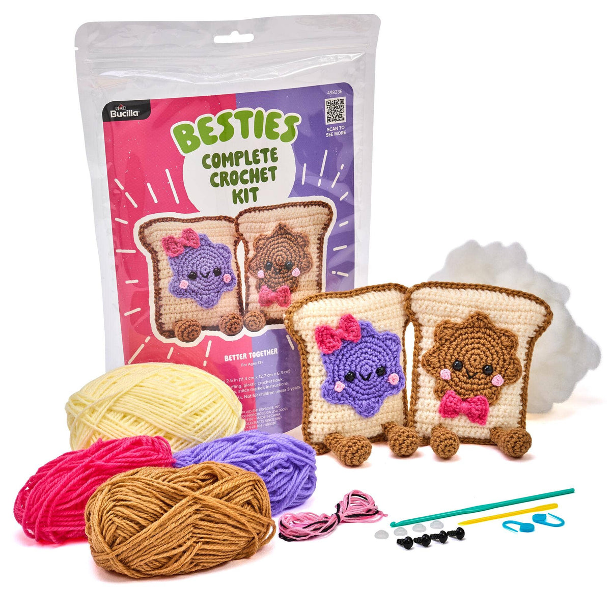 Bucilla ®  Amigurumi Crochet Kit - Better Together 5"