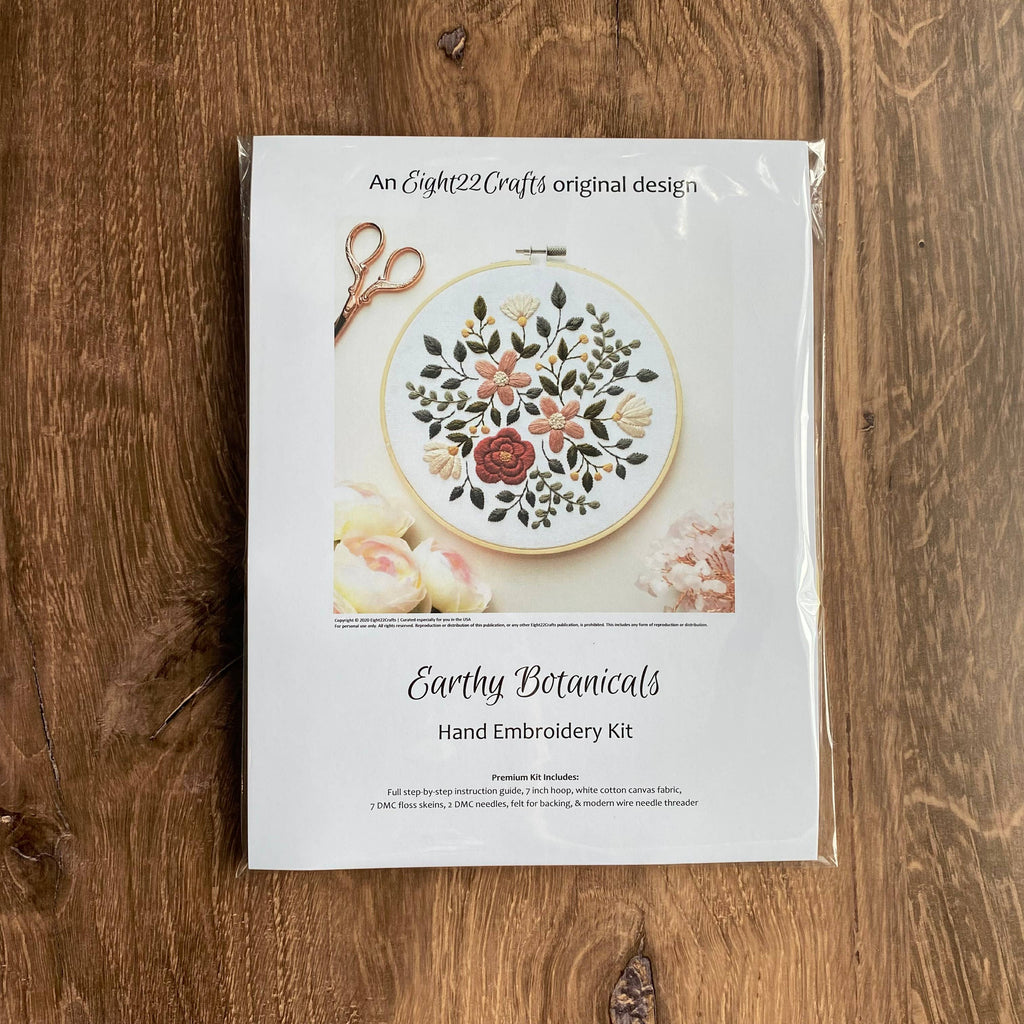 Earthy Botanicals Embroidery Kit