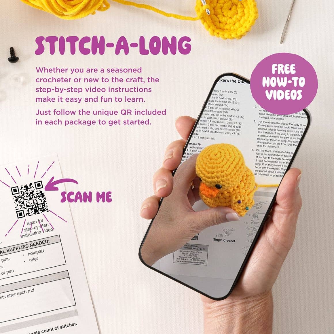 Bucilla ® Amigurumi Crochet Kit - Triplets in a Pod 5"