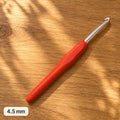 4.5 mm soft-grip crochet hook with red handle